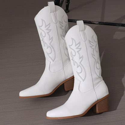 High Heel Hannah Style Western Cowboy Knight Boots