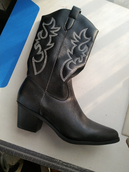 High Heel Hannah Style Western Cowboy Knight Boots