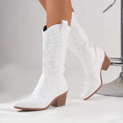 High Heel Hannah Style Western Cowboy Knight Boots